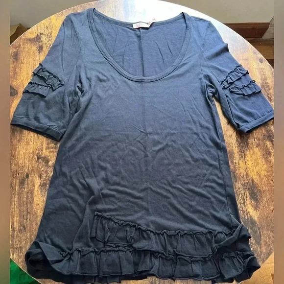 Juicy Couture | ladies Y2K 3/4 length sleeve ruffle top. Size: M. - Picture 1 of 11